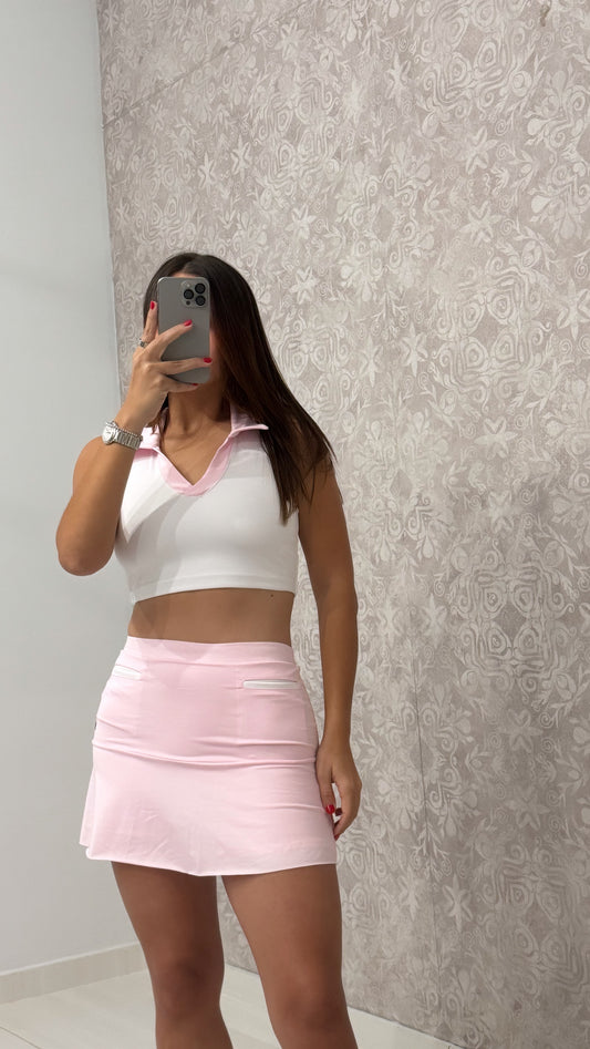 Contrast Skort Set
