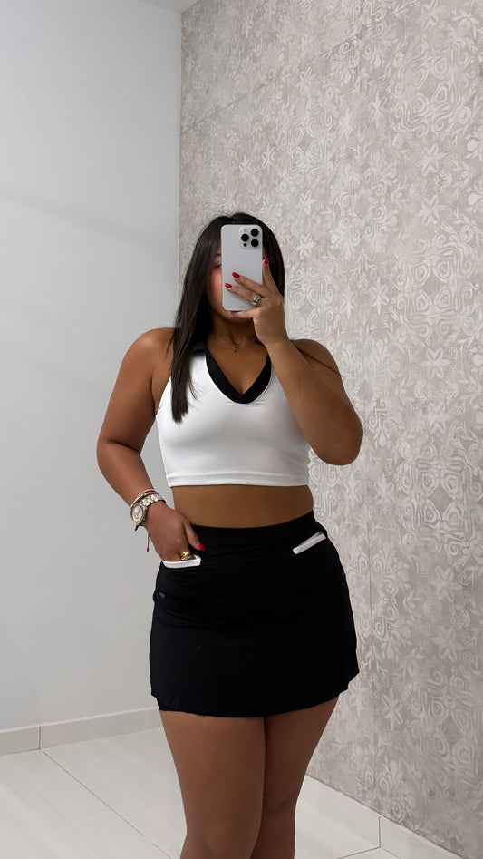 Contrast Skort Set