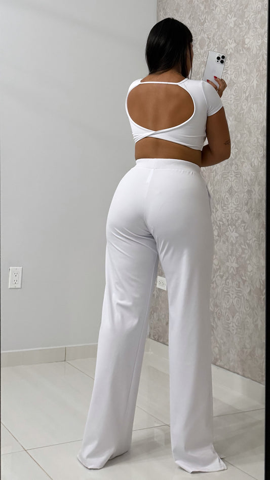 Crop Top & Long Pant Set