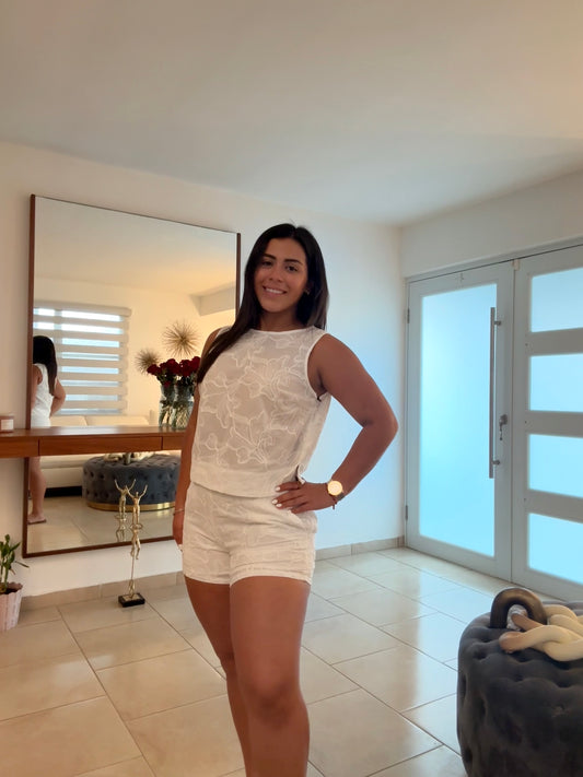 White Short Set