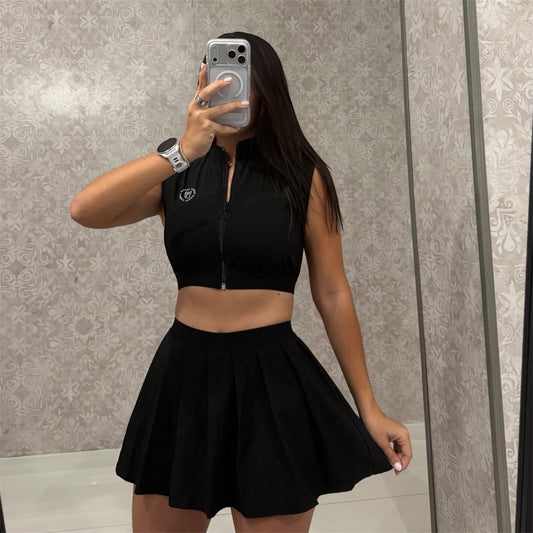 Sporty Chic Skirt Set