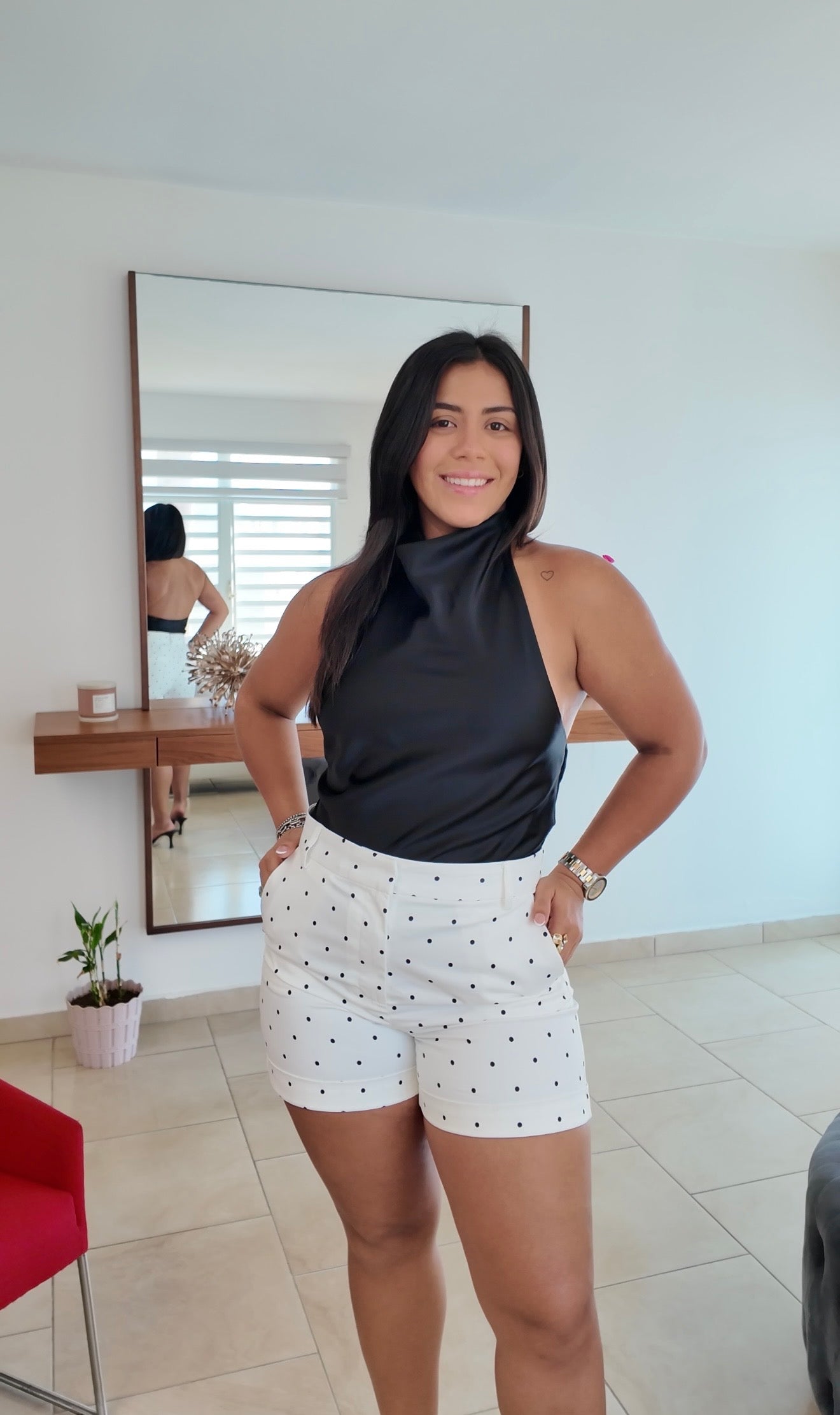 Polka Dot Tailored Shorts