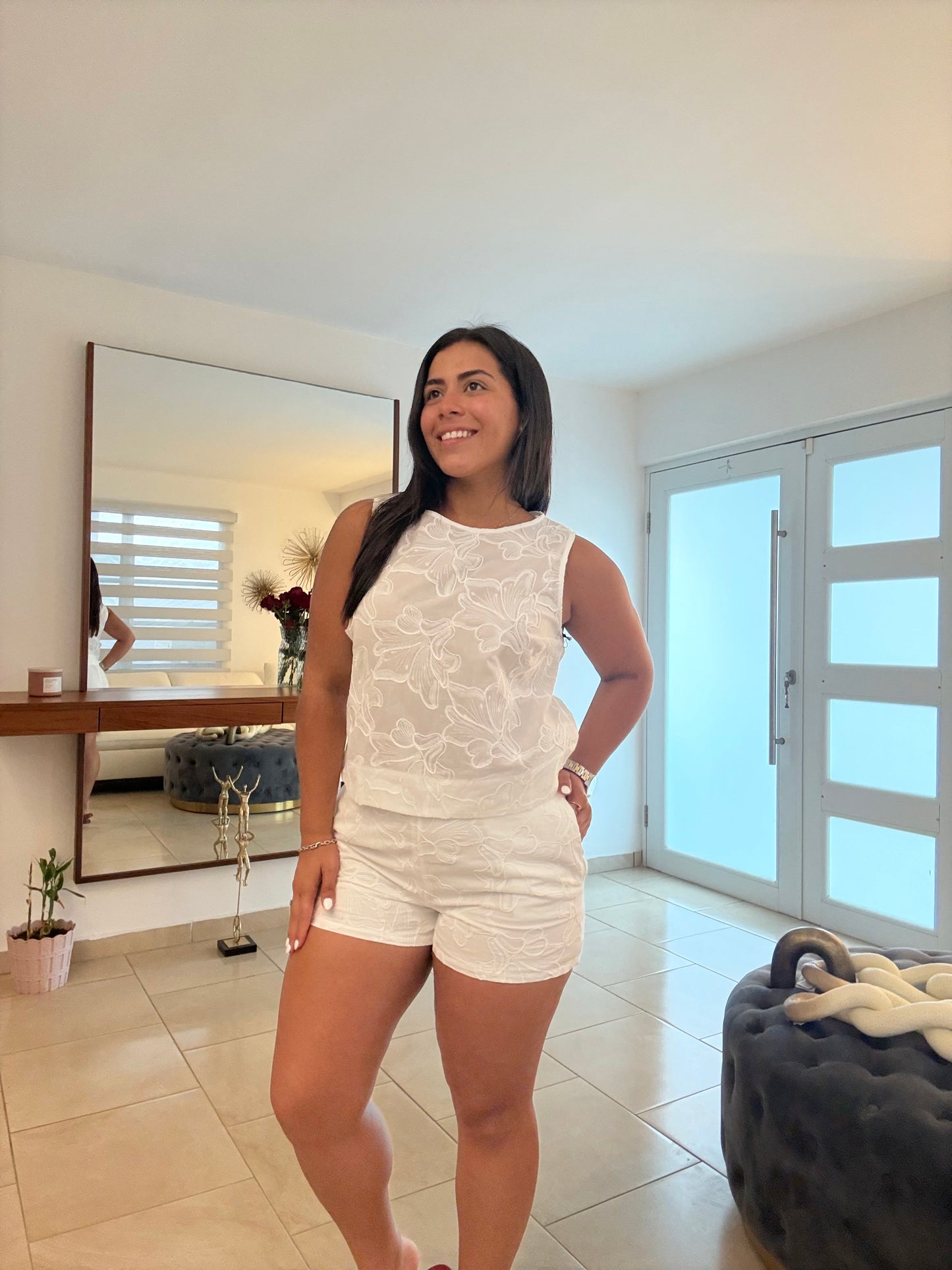 White Short Set