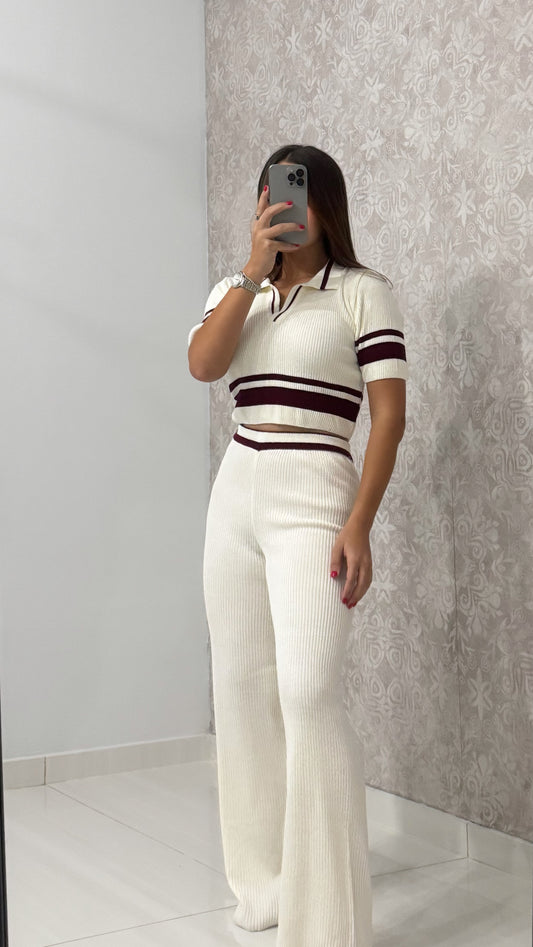 Knit Top & Long Pant Set