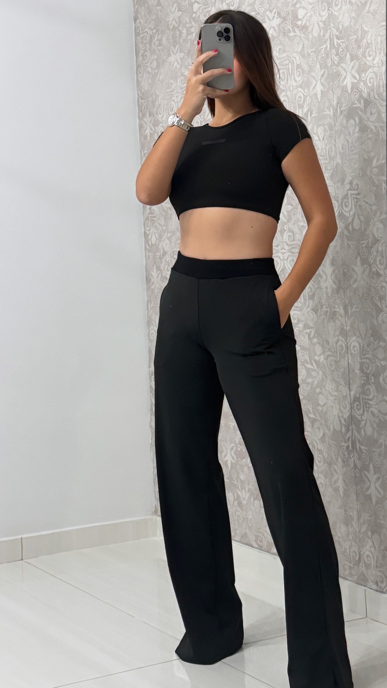 Crop Top & Long Pant Set
