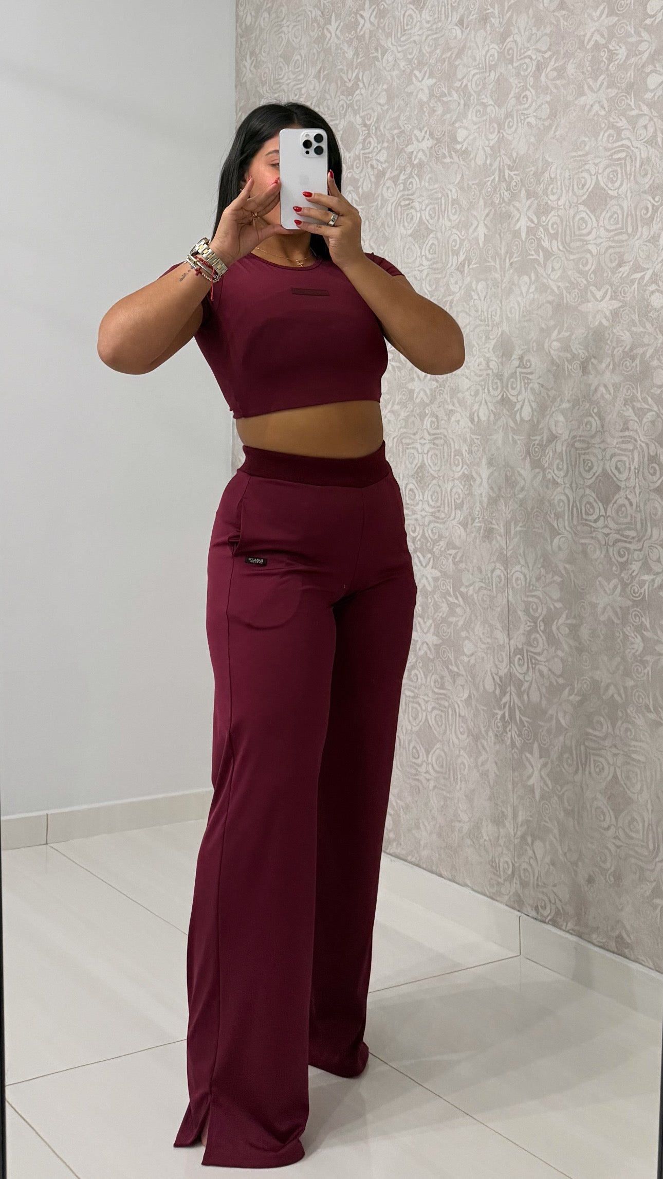 Crop Top & Long Pant Set