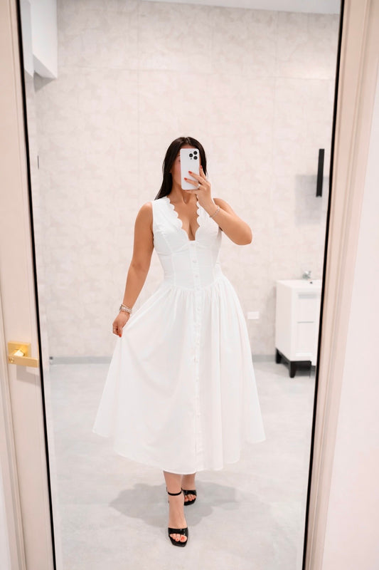 Off White Midi Dress