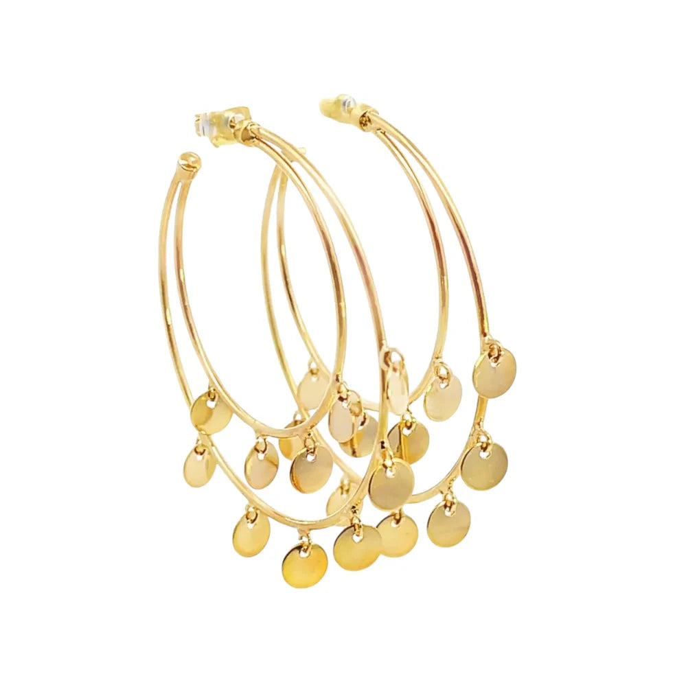 Dangle Disc Hoops