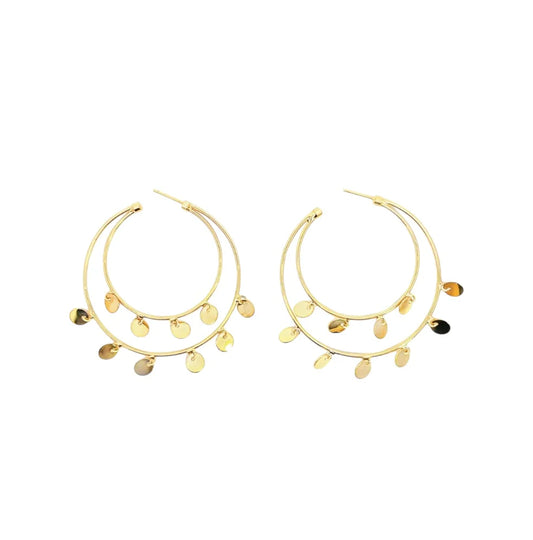 Dangle Disc Hoops