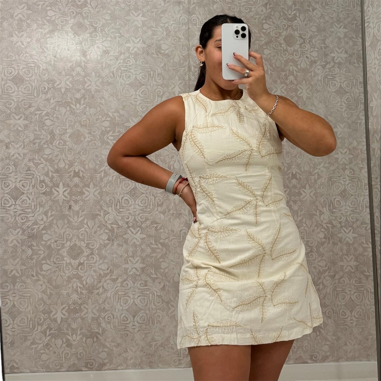 Starfish Embroidered Sleeveless Dress